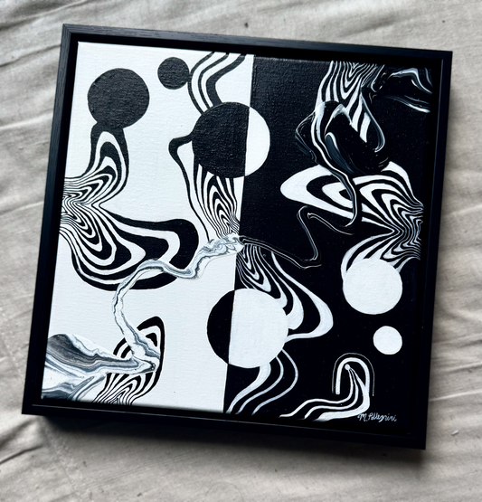 Objects in Motion Stay in Motion No. 2 - Original Framed Canvas Painting - SOLD