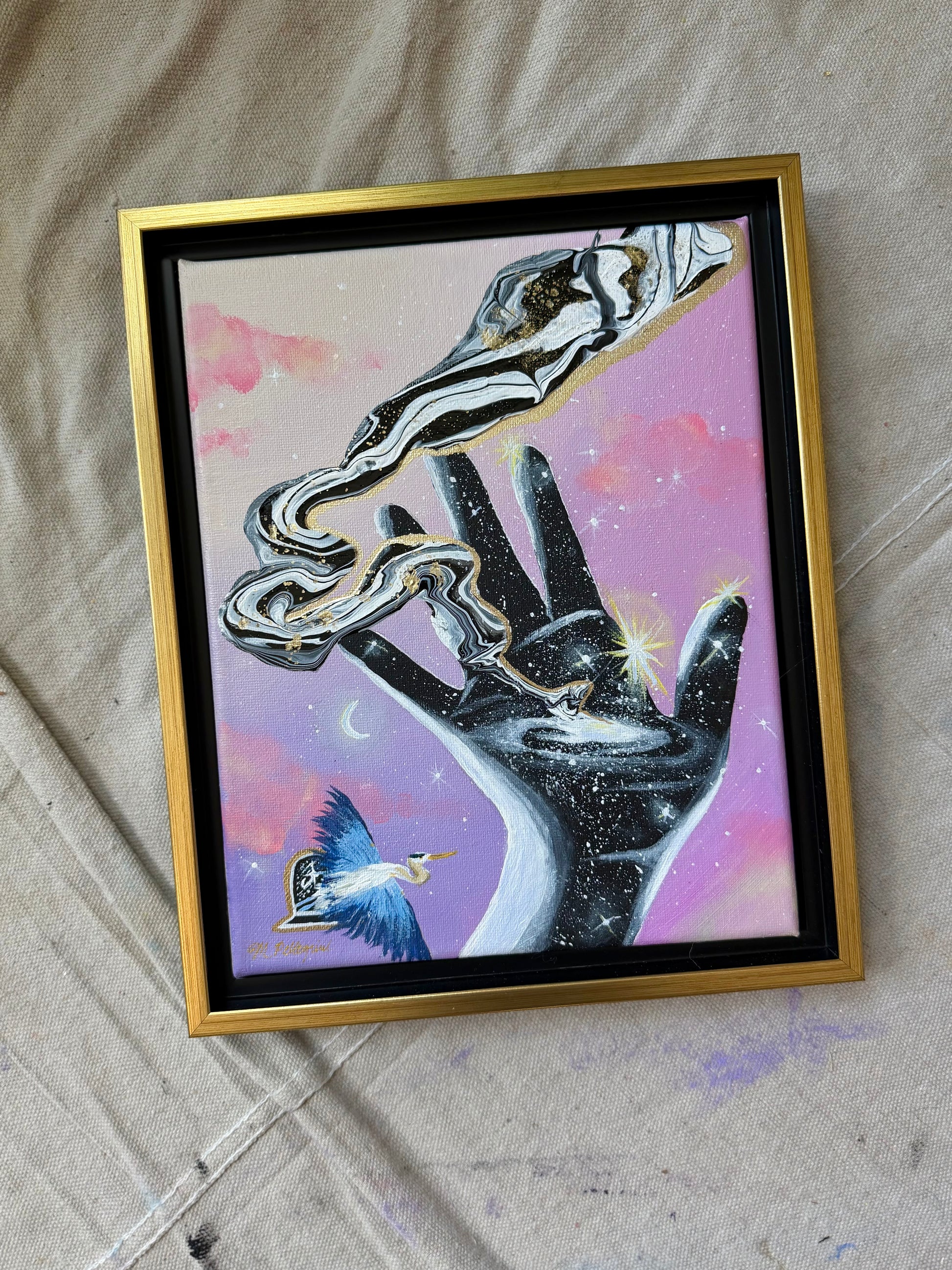 The Sweetness That Exists - Original Framed Canvas Painting