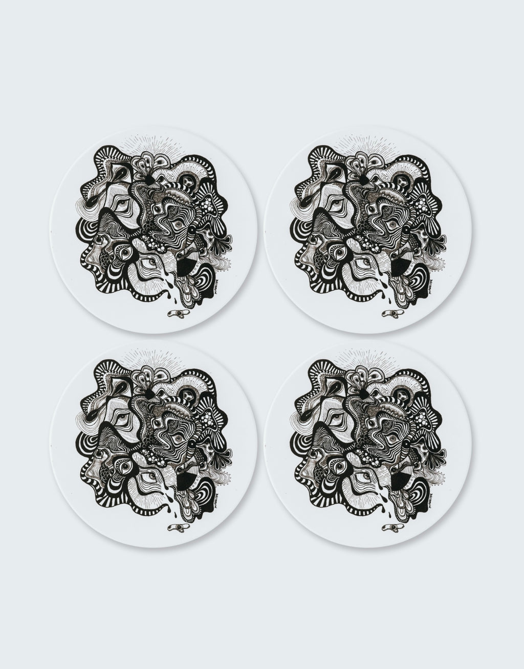 Vision Illusion - Ceramic Coaster Set of 4