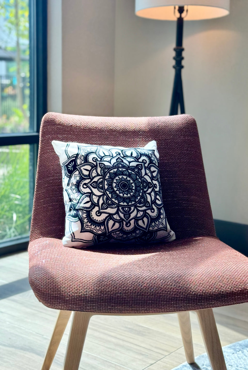 Peaceful Petals Throw Pillow