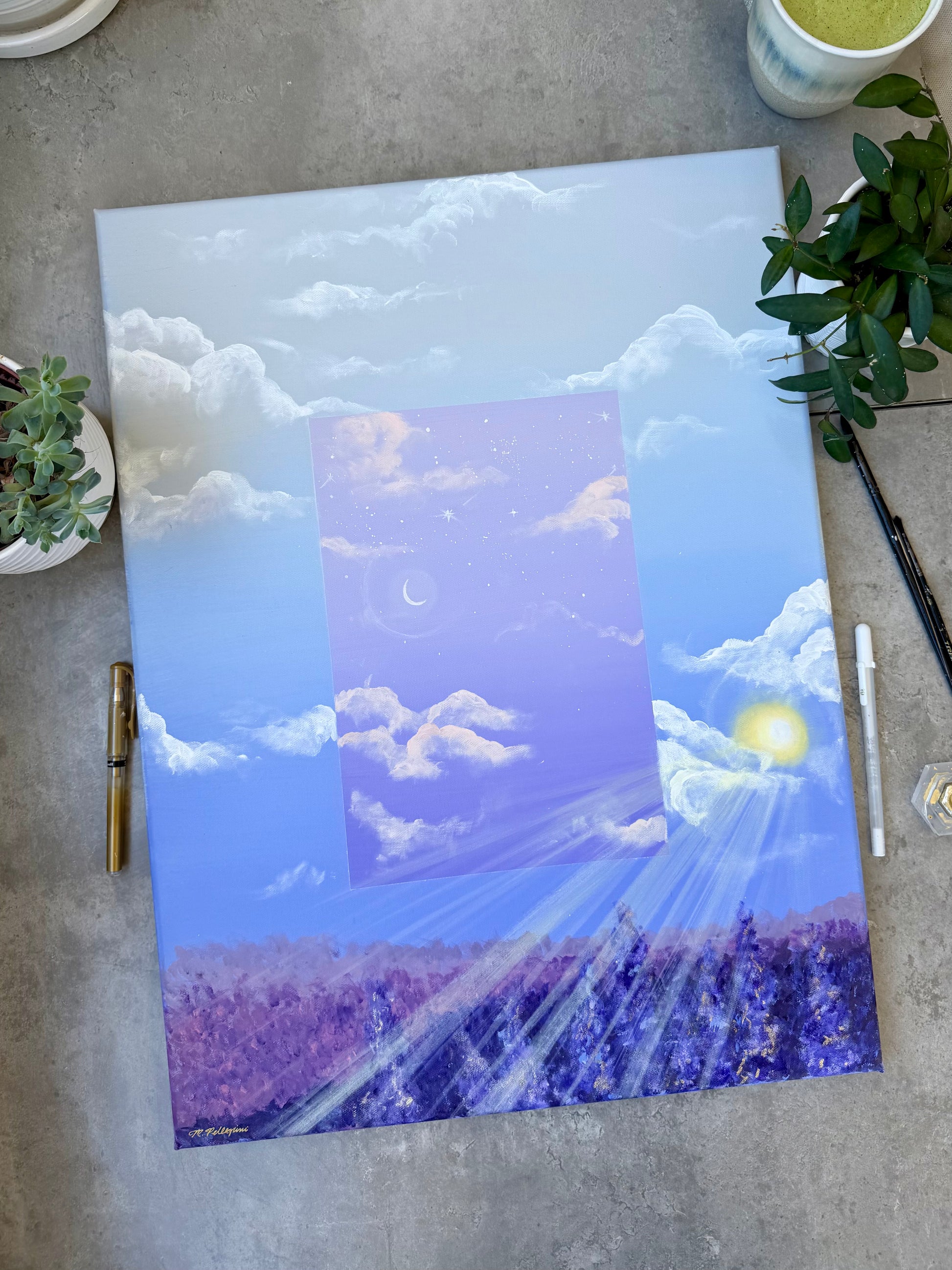 To The Moon & Back - Original Canvas Painting