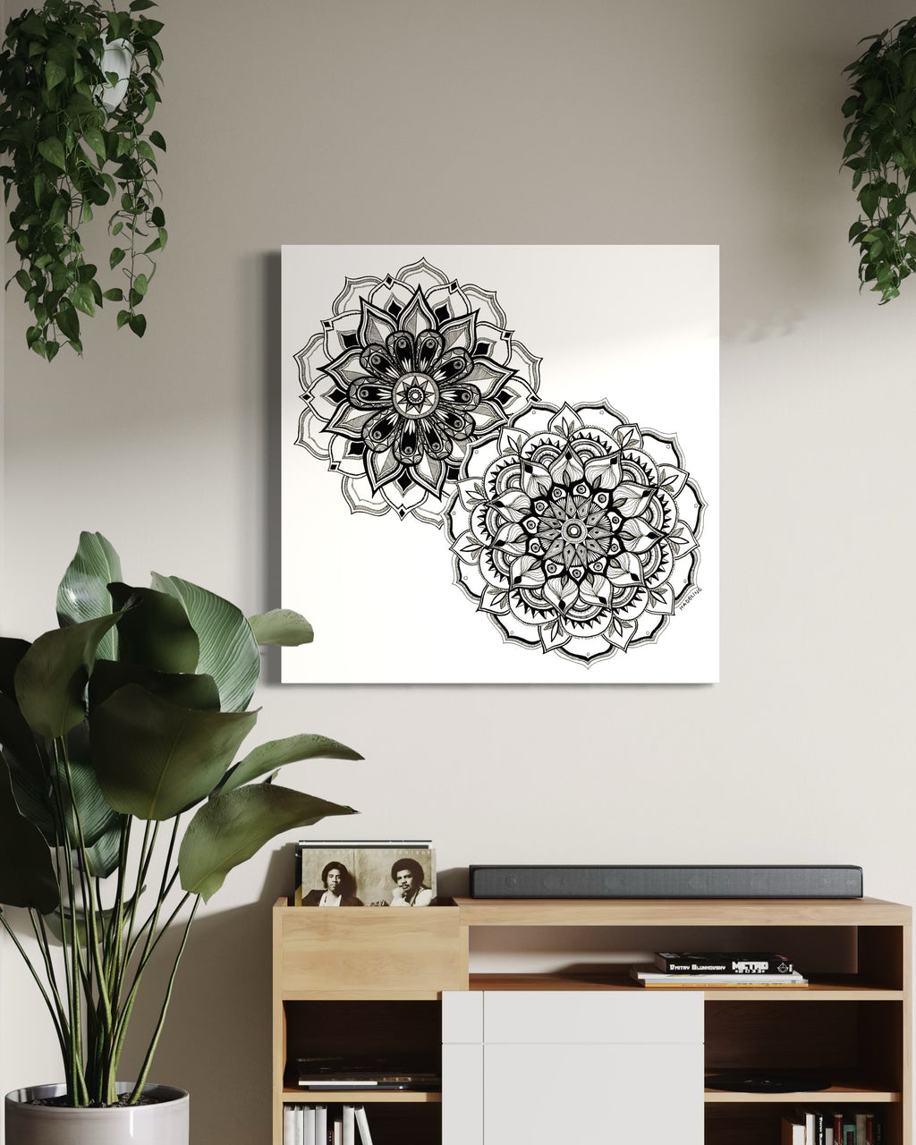 Mandala Blossoms Canvas Print
