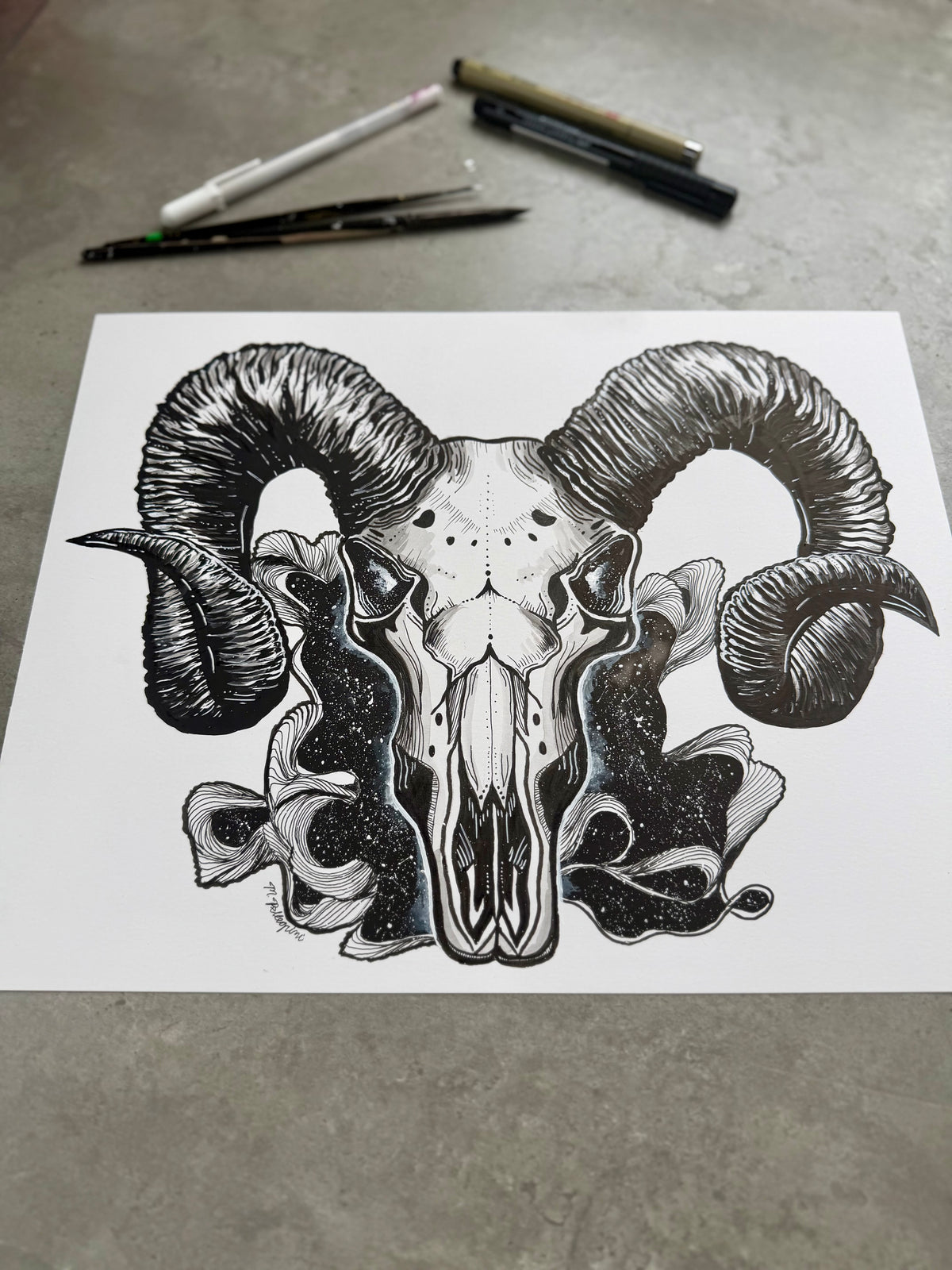 'RAM' (INKTOBER'26) Original Artwork