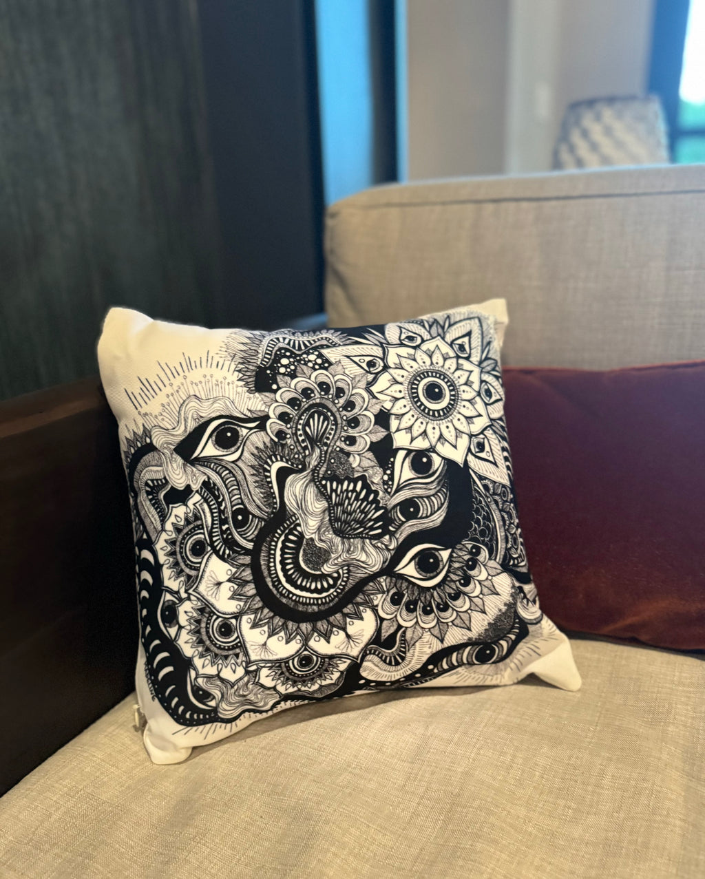 Garden of Eyes Throw Pillow