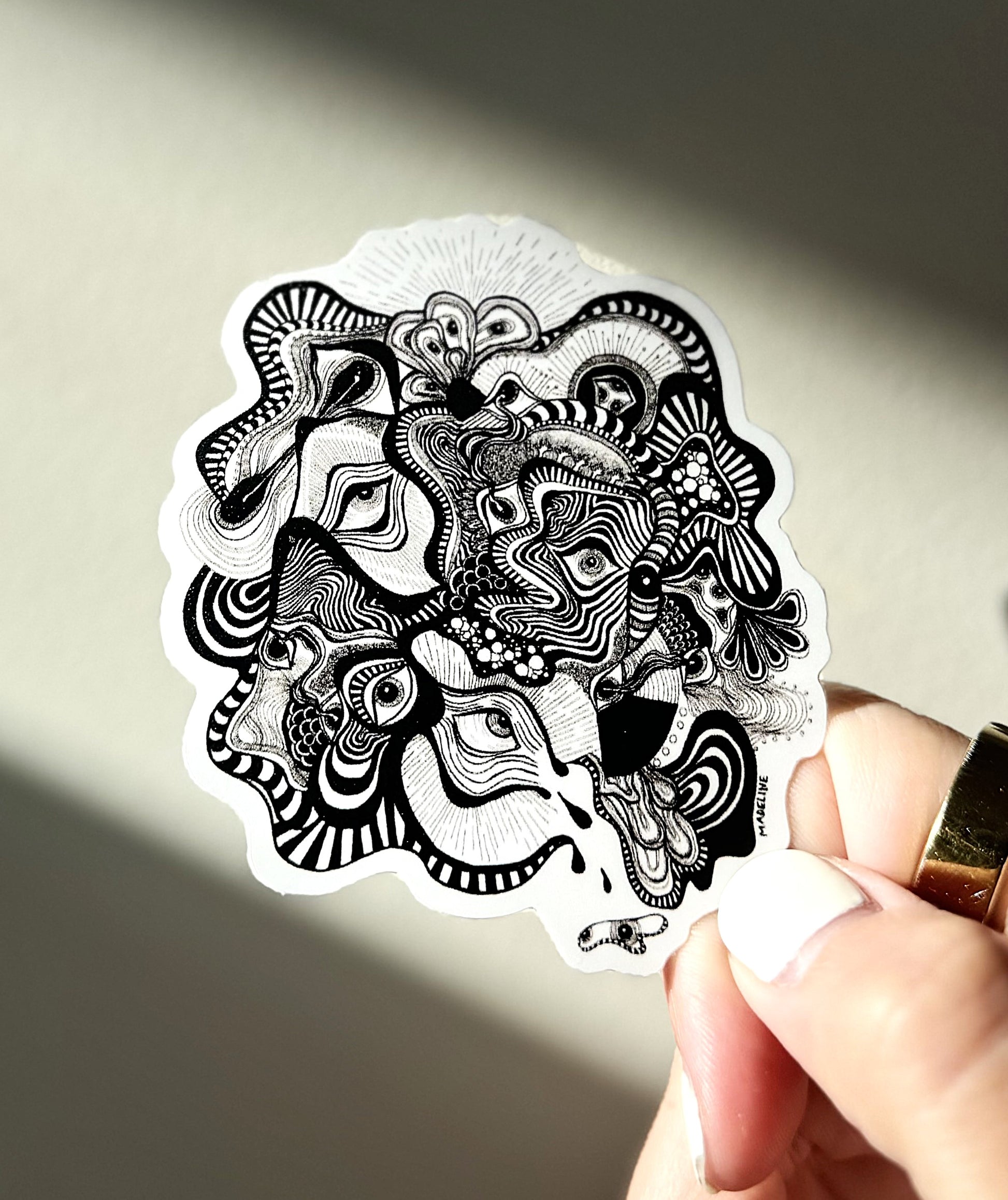 Vision Illusion Vinyl Sticker