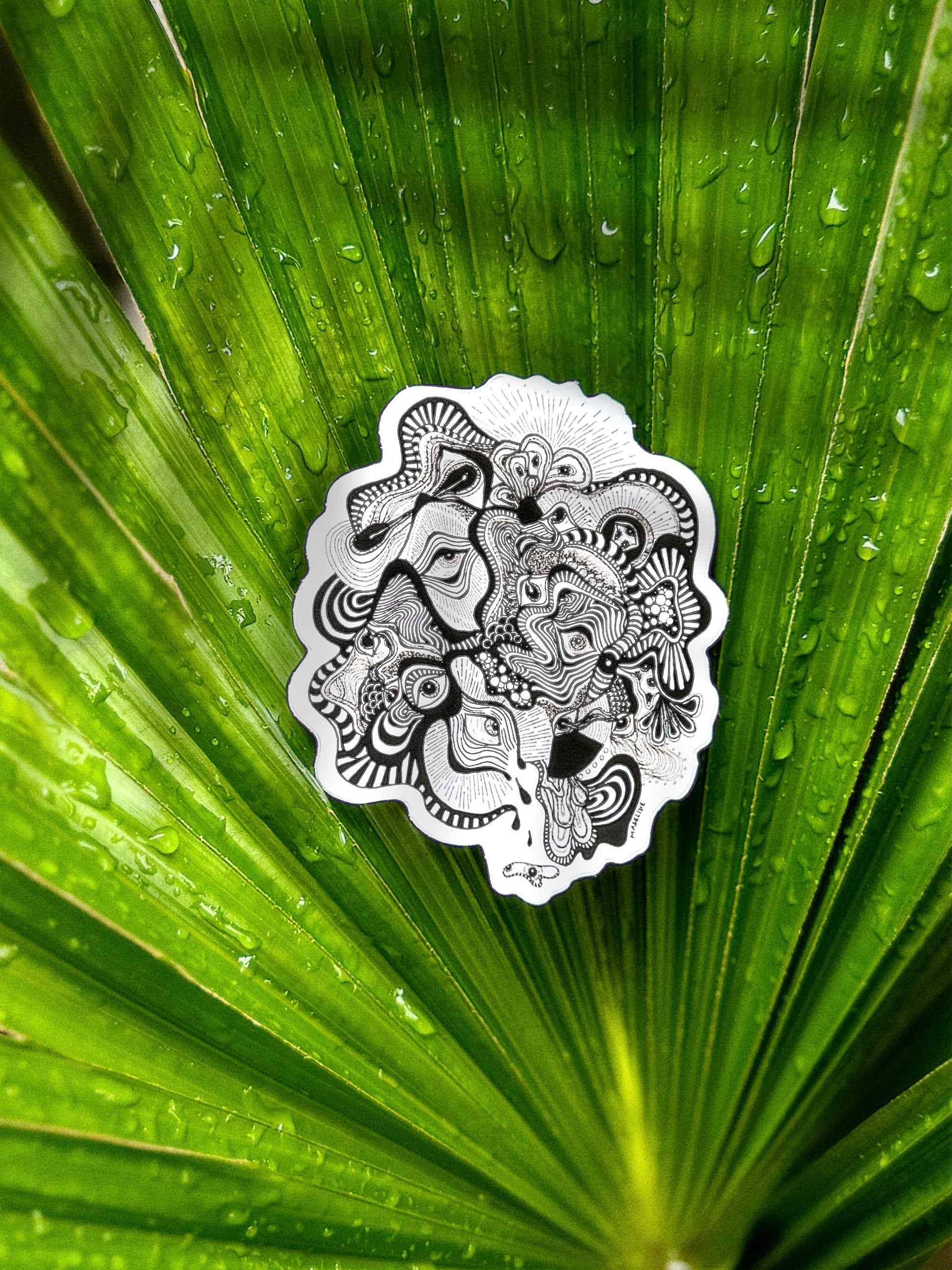 Vision Illusion Vinyl Sticker