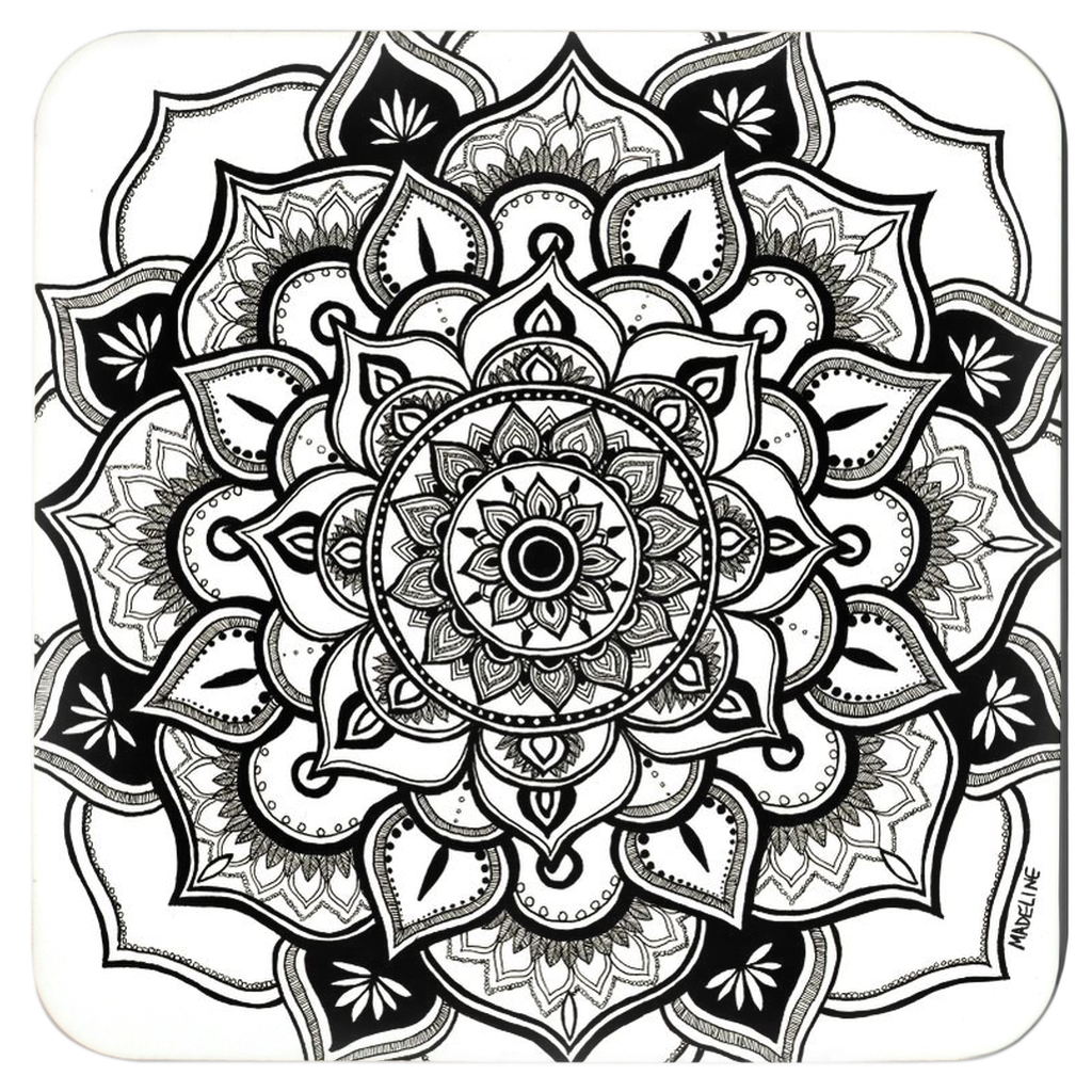 Peaceful Petals Masonite Coaster Set