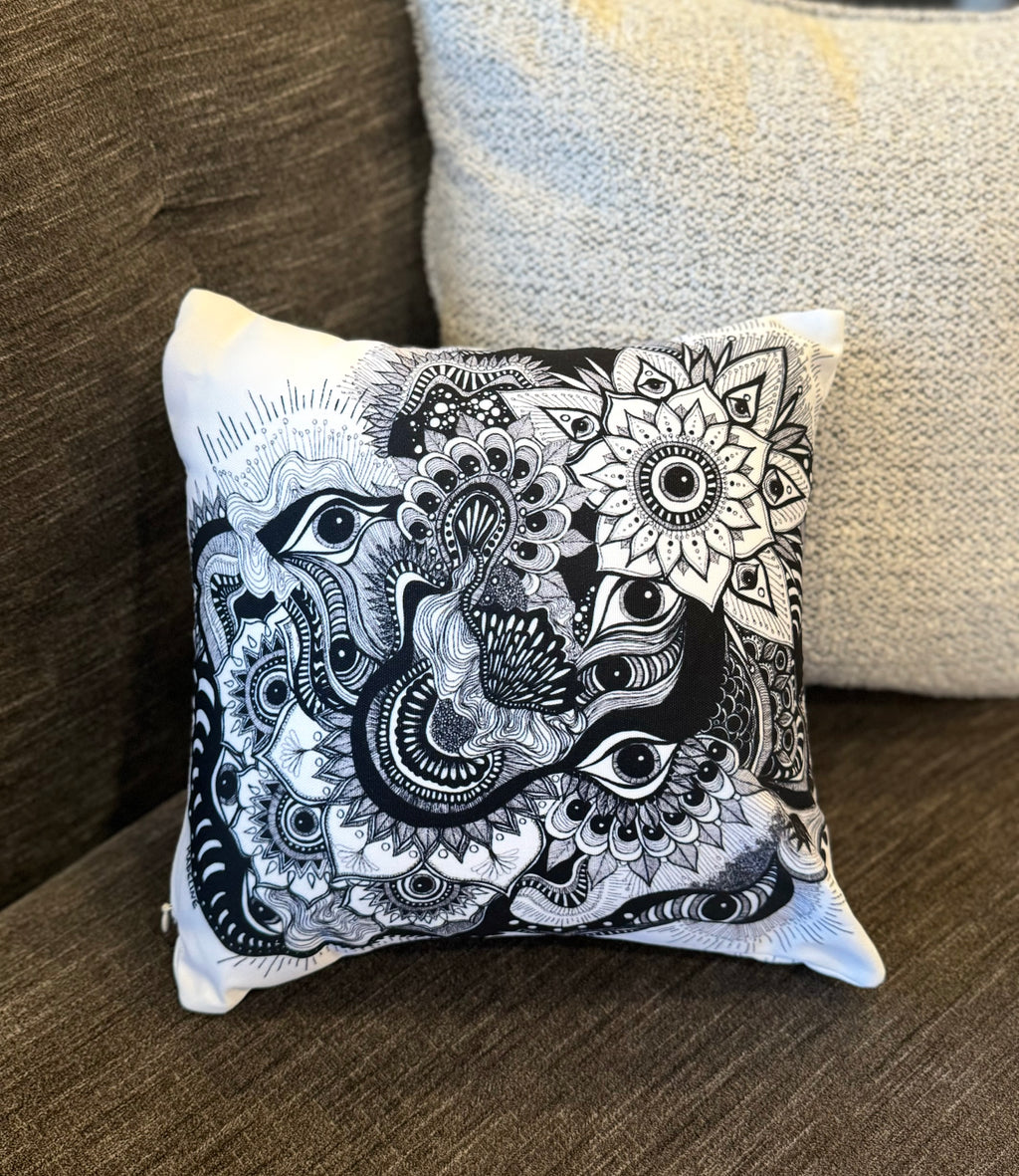 Garden of Eyes Throw Pillow