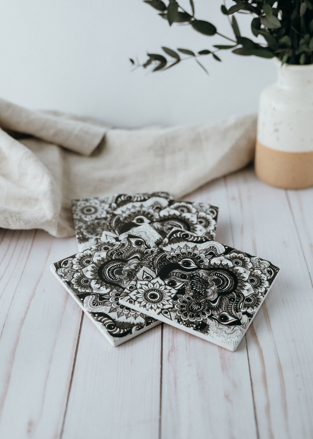 Garden of Eyes - Ceramic Coaster Set of 4