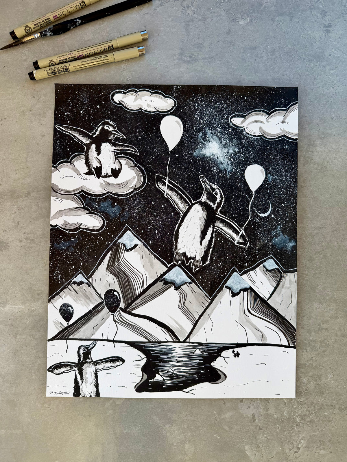 'FLIGHTLESS' (INKTOBER'26) Original Artwork