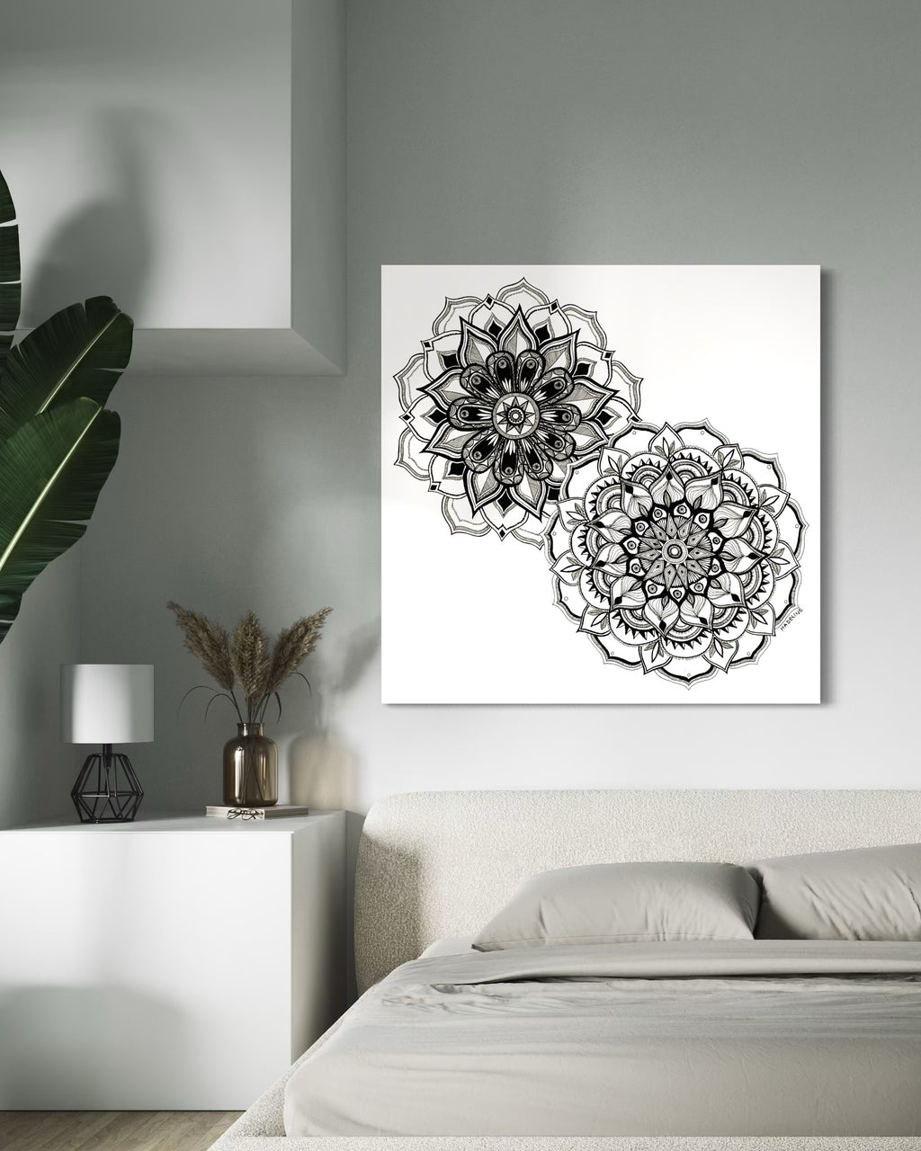 Mandala Blossoms Canvas Print