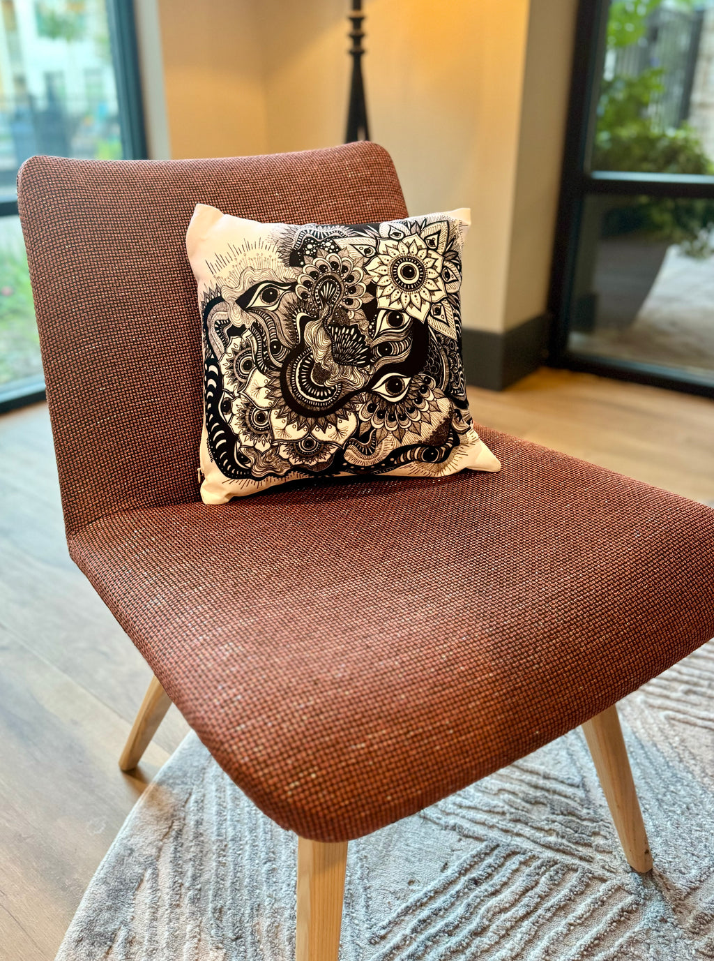Garden of Eyes Throw Pillow