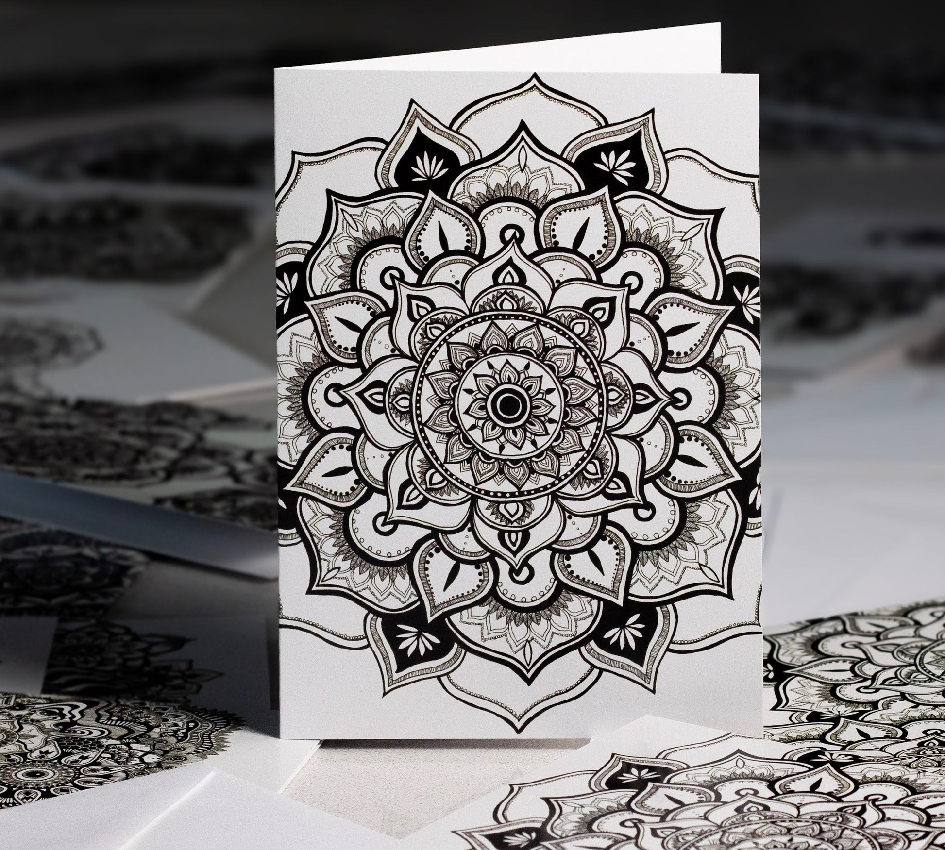 Peaceful Petals - 5x7 Single Greeting Card