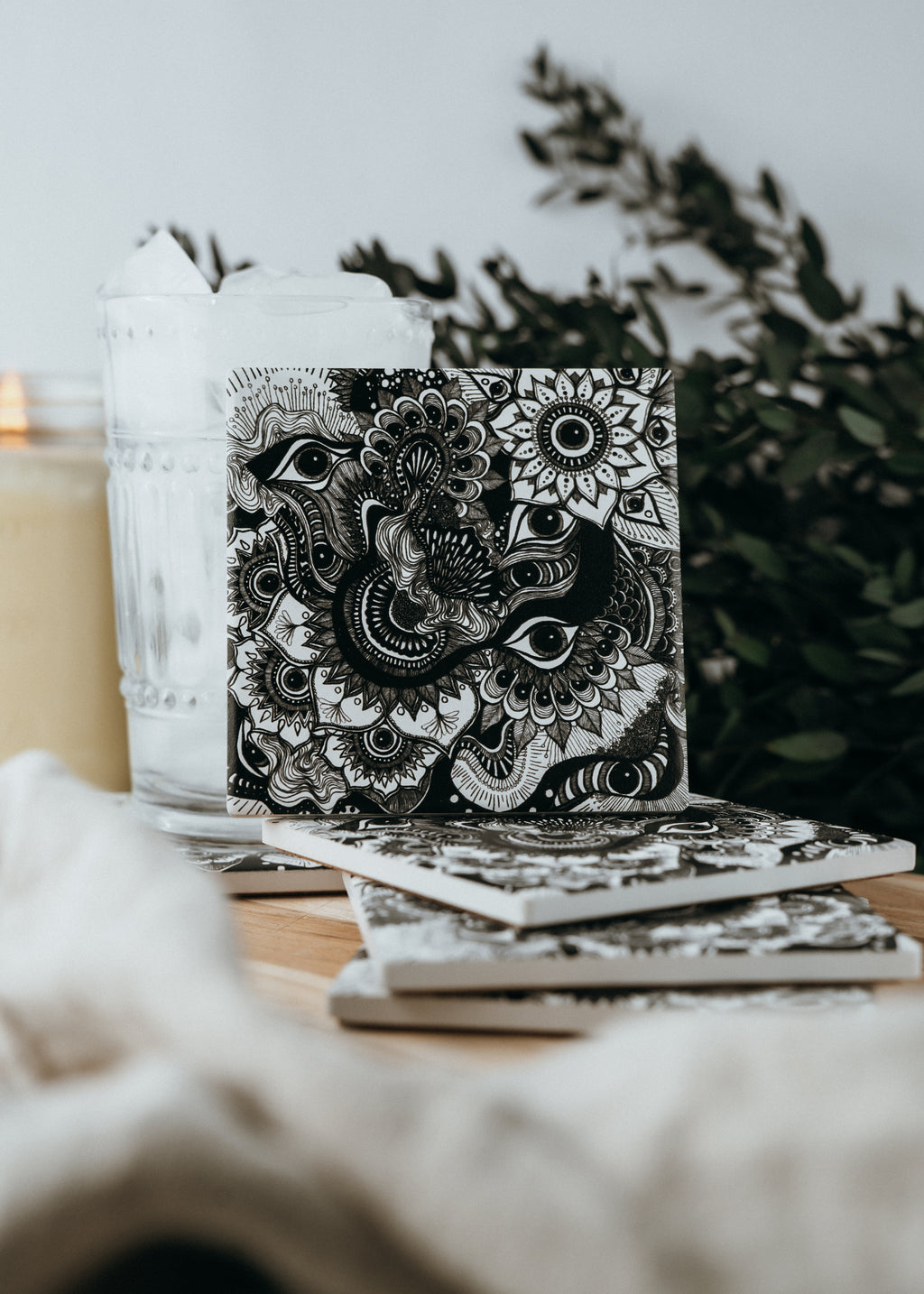 Garden of Eyes - Ceramic Coaster Set of 4