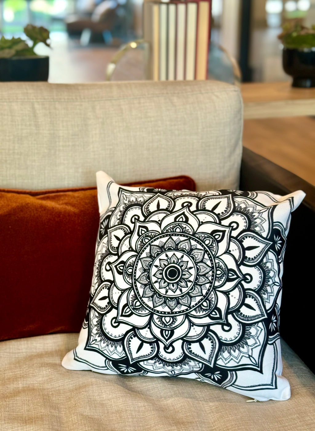 Peaceful Petals Throw Pillow