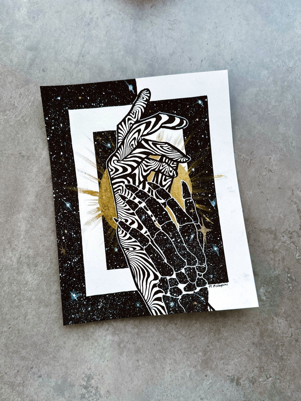 Skeletal (Inktober Day 28 Prompt) - 8x10 Ink Painting