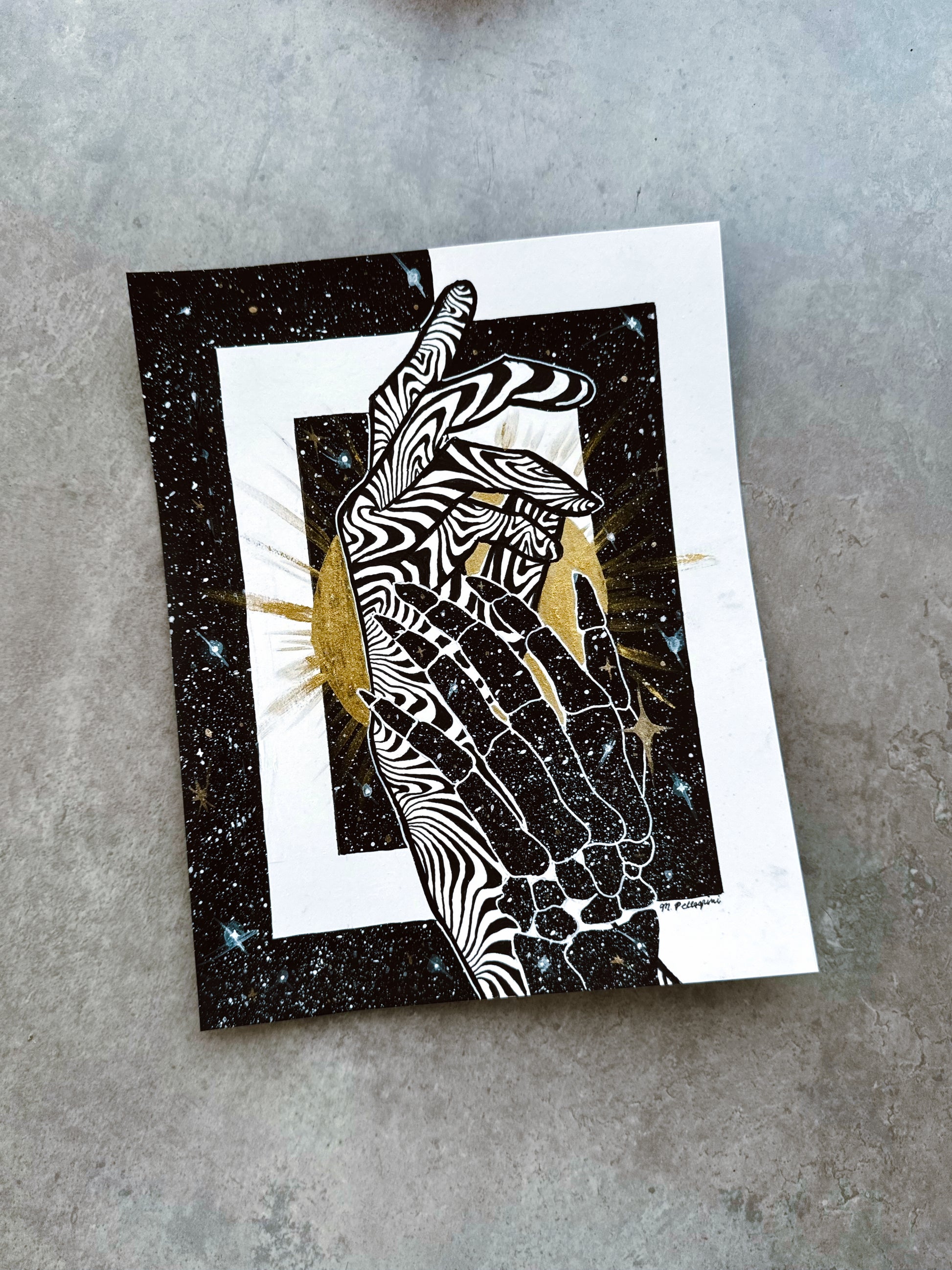 Skeletal (Inktober Day 28 Prompt) - 8x10 Ink Painting