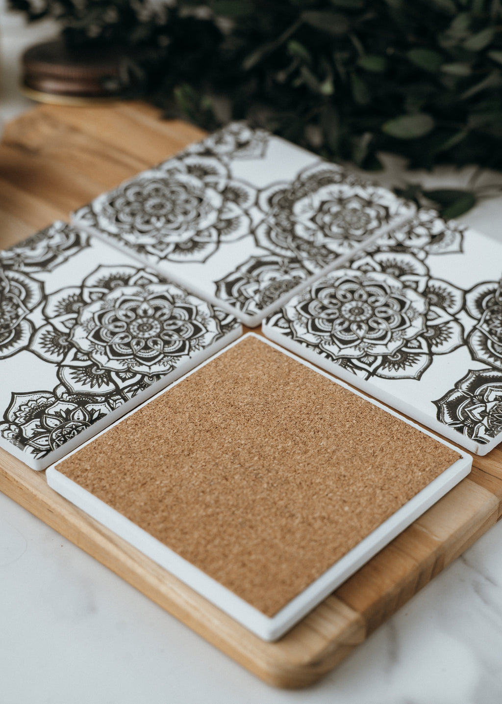 Floral Fascination - Ceramic Coaster Set of 4