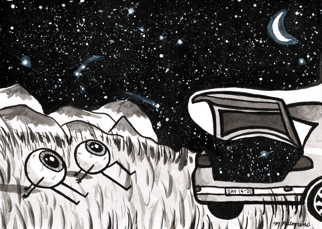 Trunk (Inktober Day 14 Prompt) - 5x7 Ink Painting - SOLD