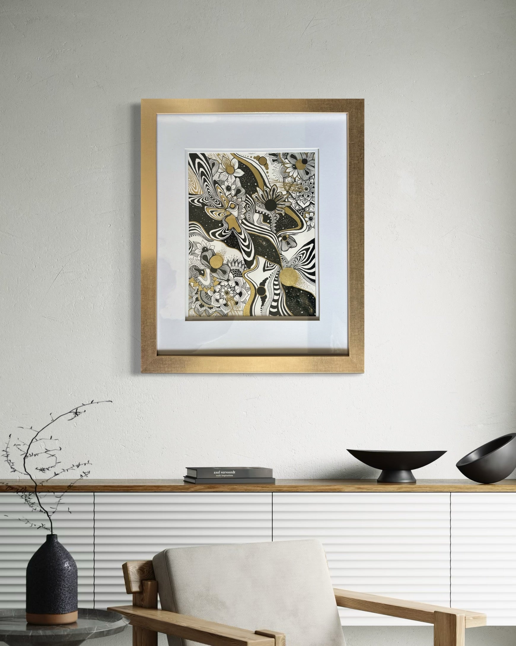 Beauty of Existence #6 - Original Framed Painting 11x14in (XAOS)