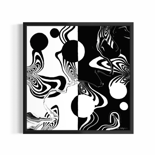 Objects in Motion Stay in Motion No. 2 - Original Framed Canvas Painting - SOLD