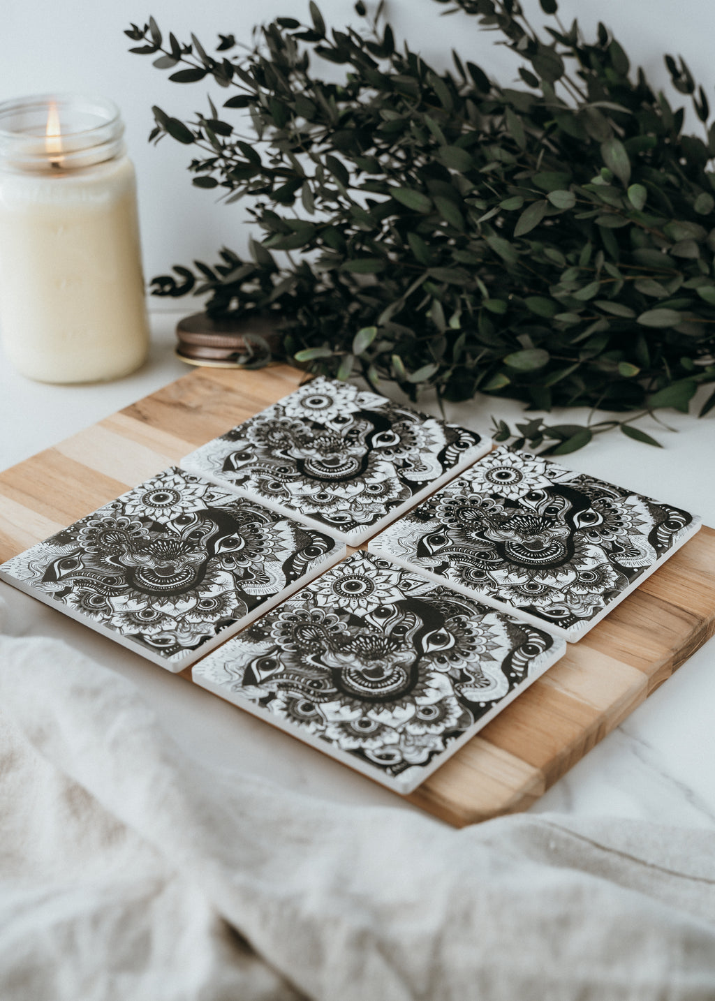 Garden of Eyes - Ceramic Coaster Set of 4