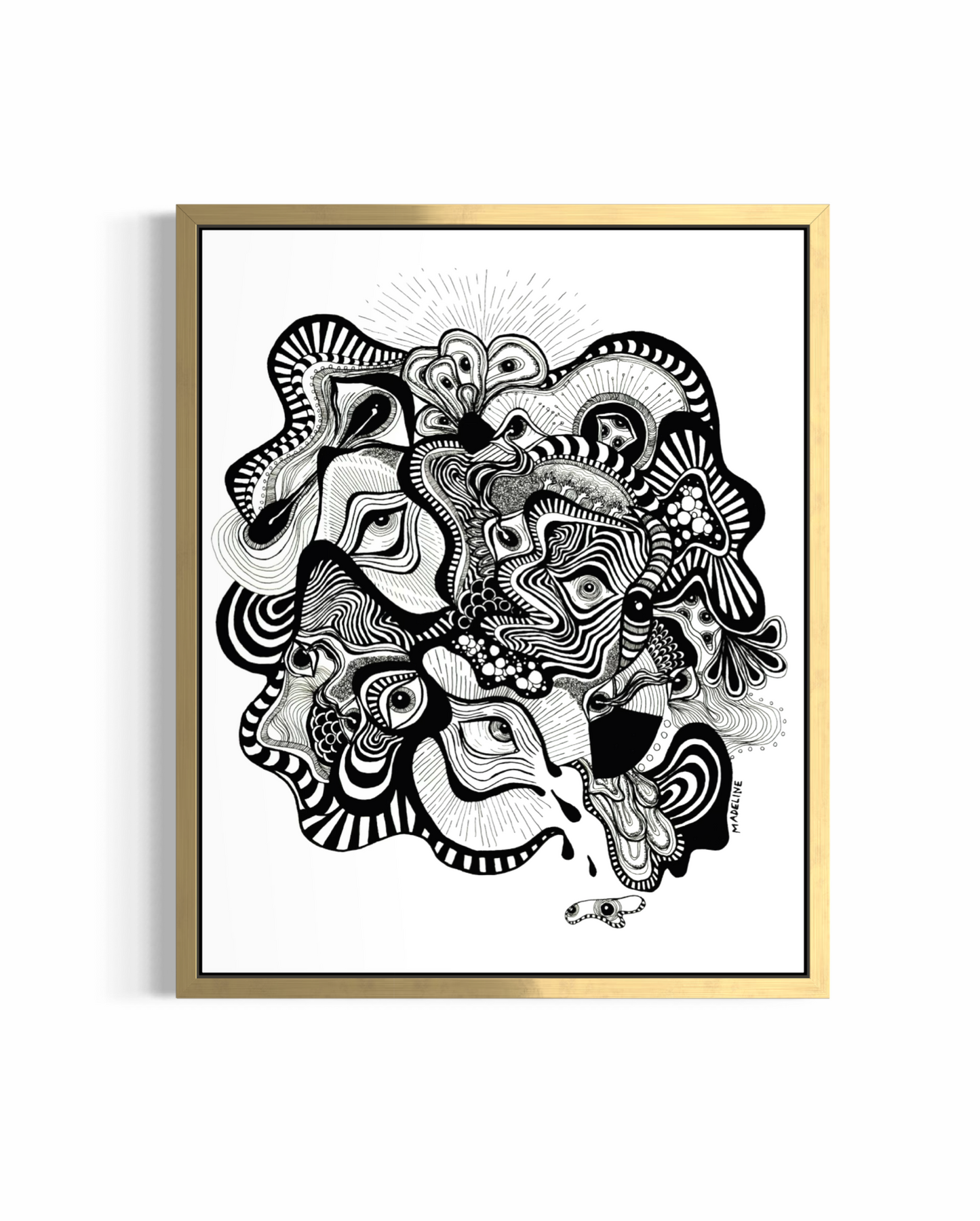 Vision Illusion - Framed Canvas Print 8x10in (XAOS)
