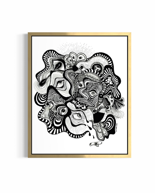 Vision Illusion - Framed Canvas Print 8x10in (XAOS)
