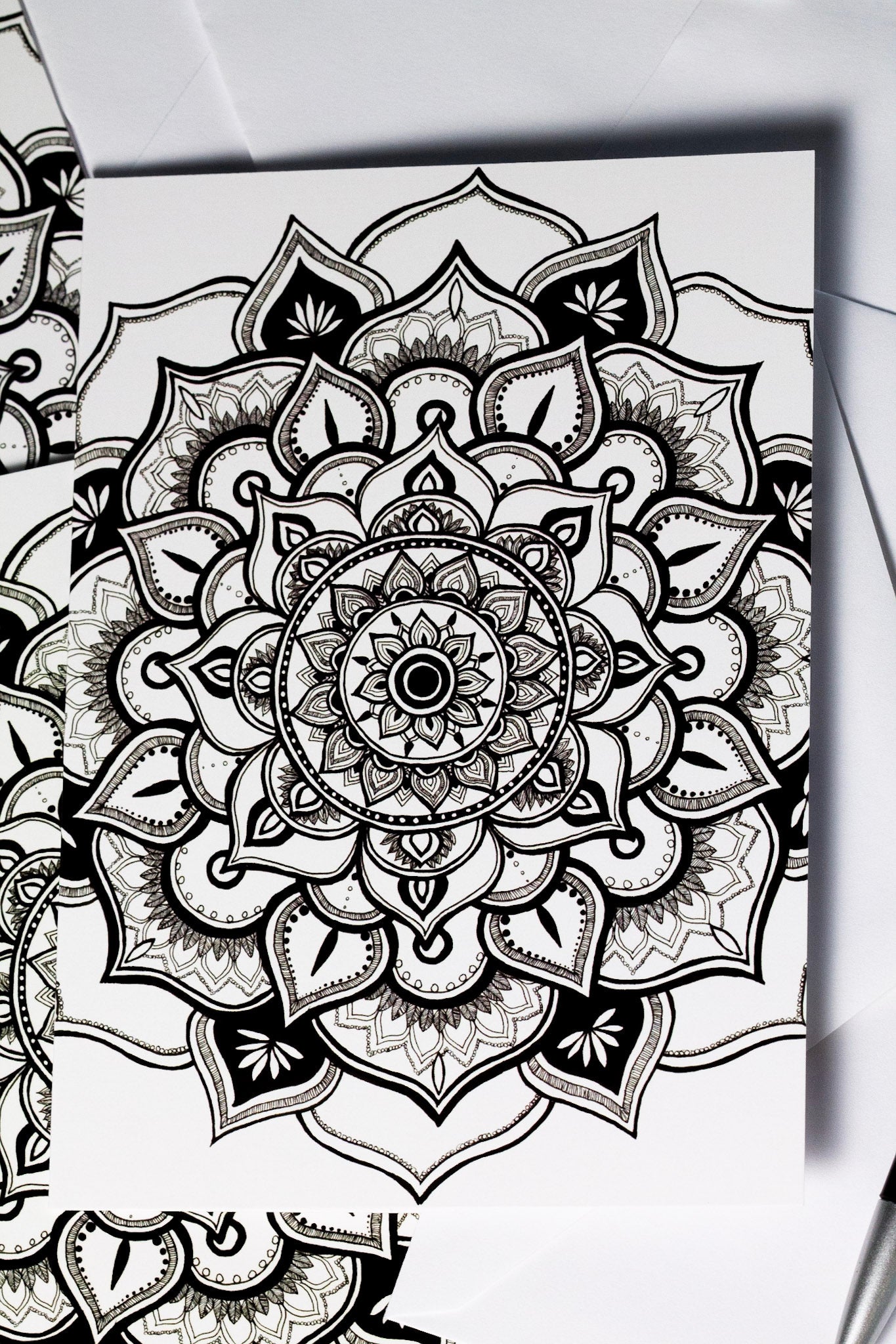 Peaceful Petals - 5x7 Single Greeting Card