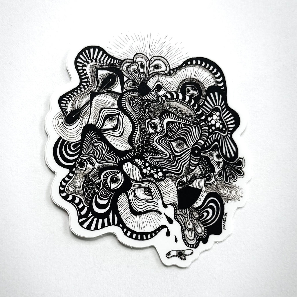 Vision Illusion Vinyl Sticker