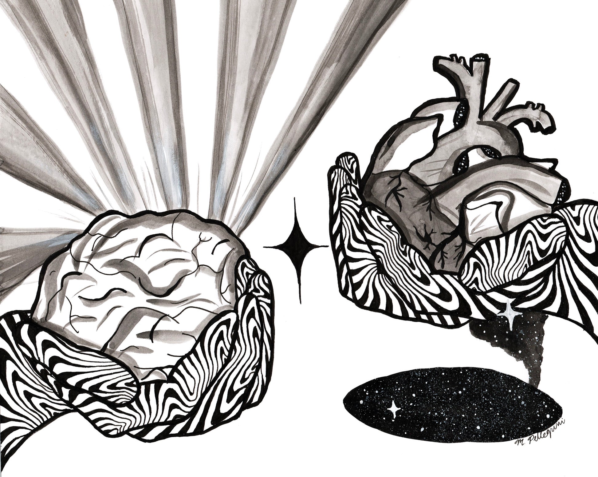 Rivals (Inktober Day 20 Prompt) - 8x10 Ink Painting - SOLD