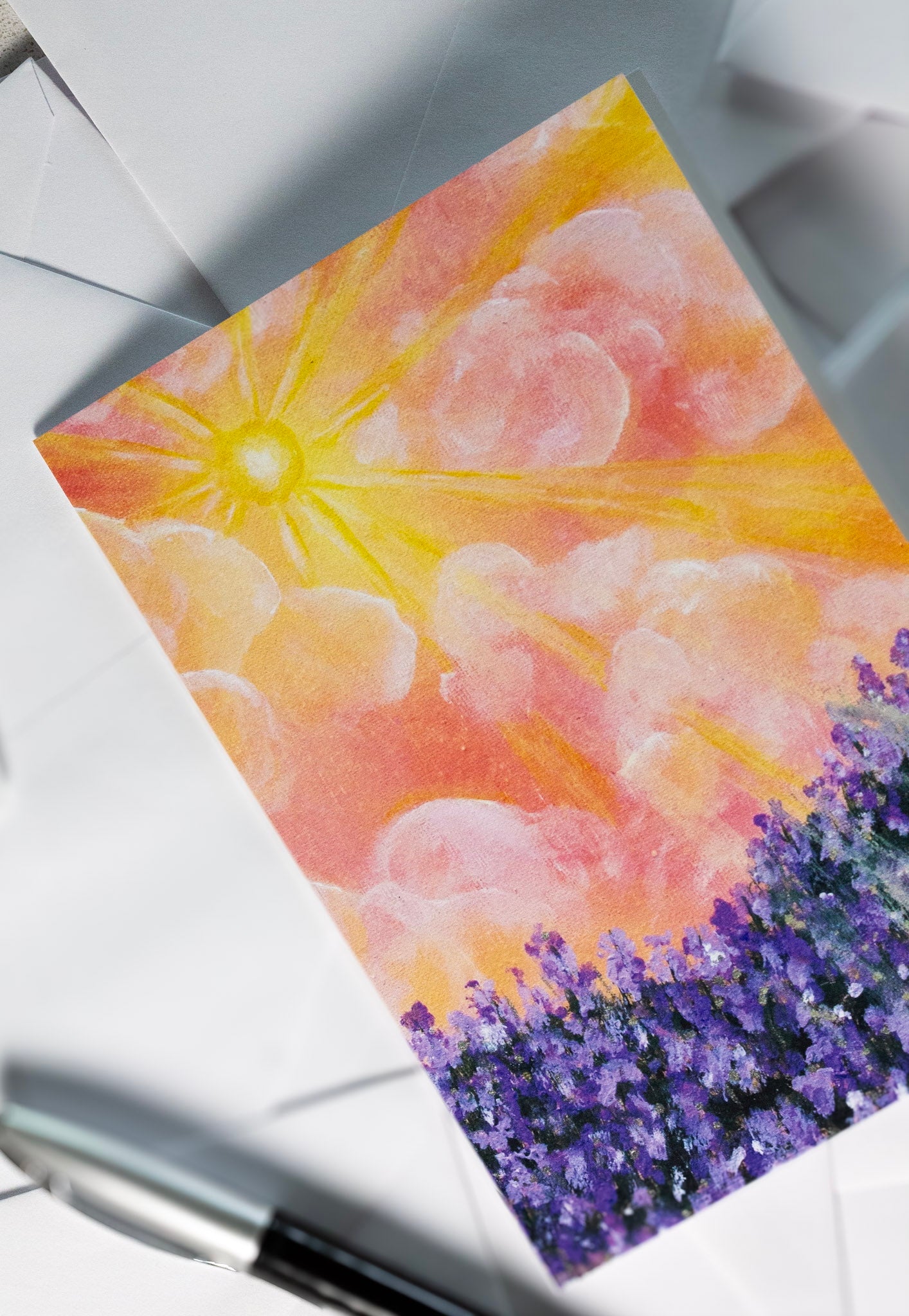 Lavender Light - 5x7 Single Greeting Card