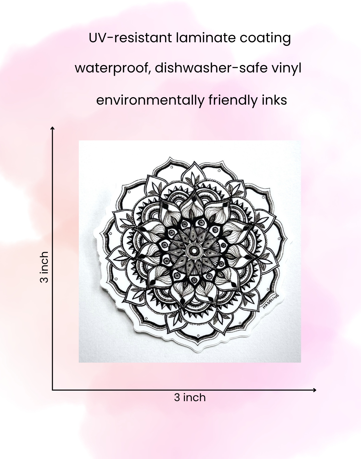 Mandala Blossom Vinyl Sticker