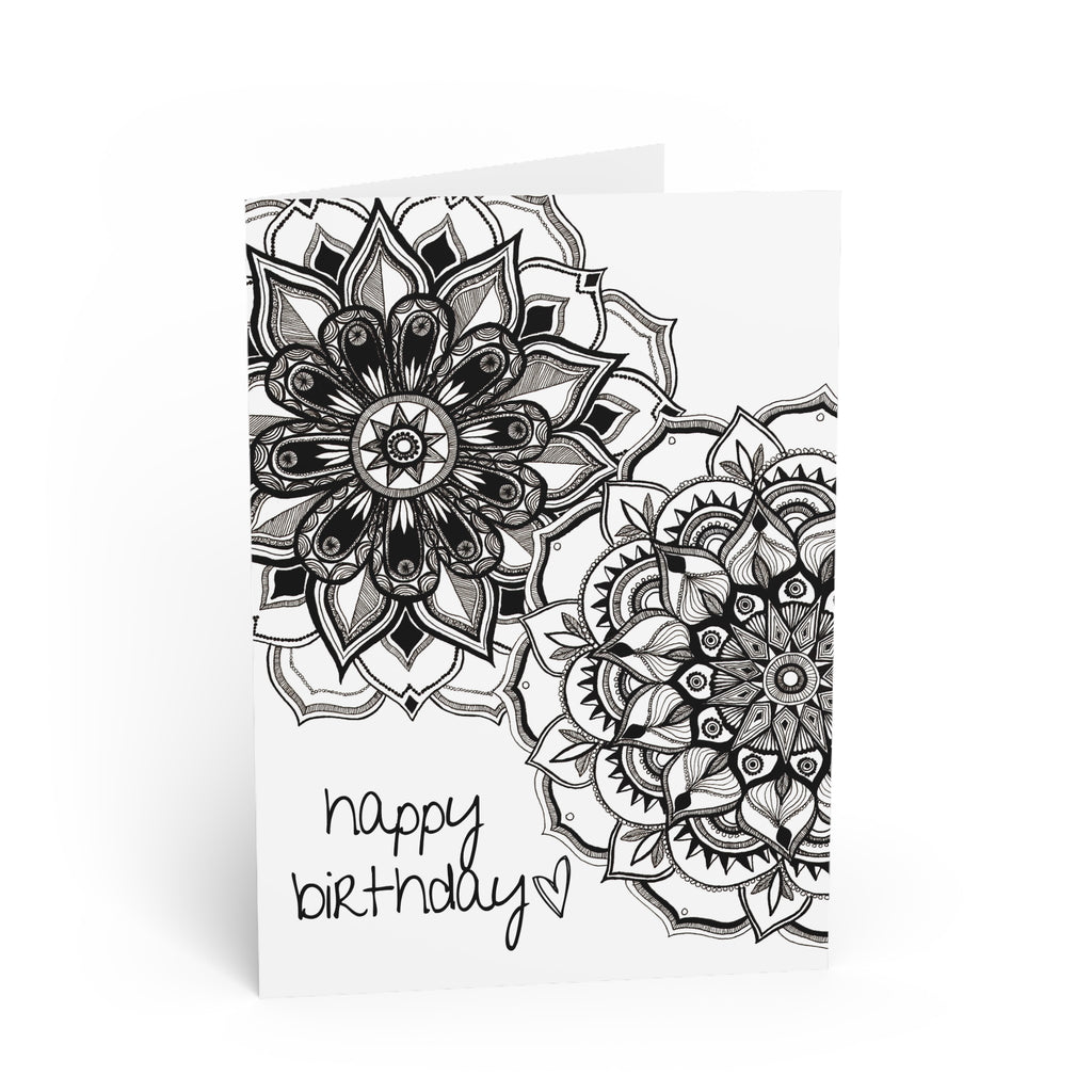 Mandala Blossoms “Happy Birthday” - 5x7 Birthday Card (XAOS)