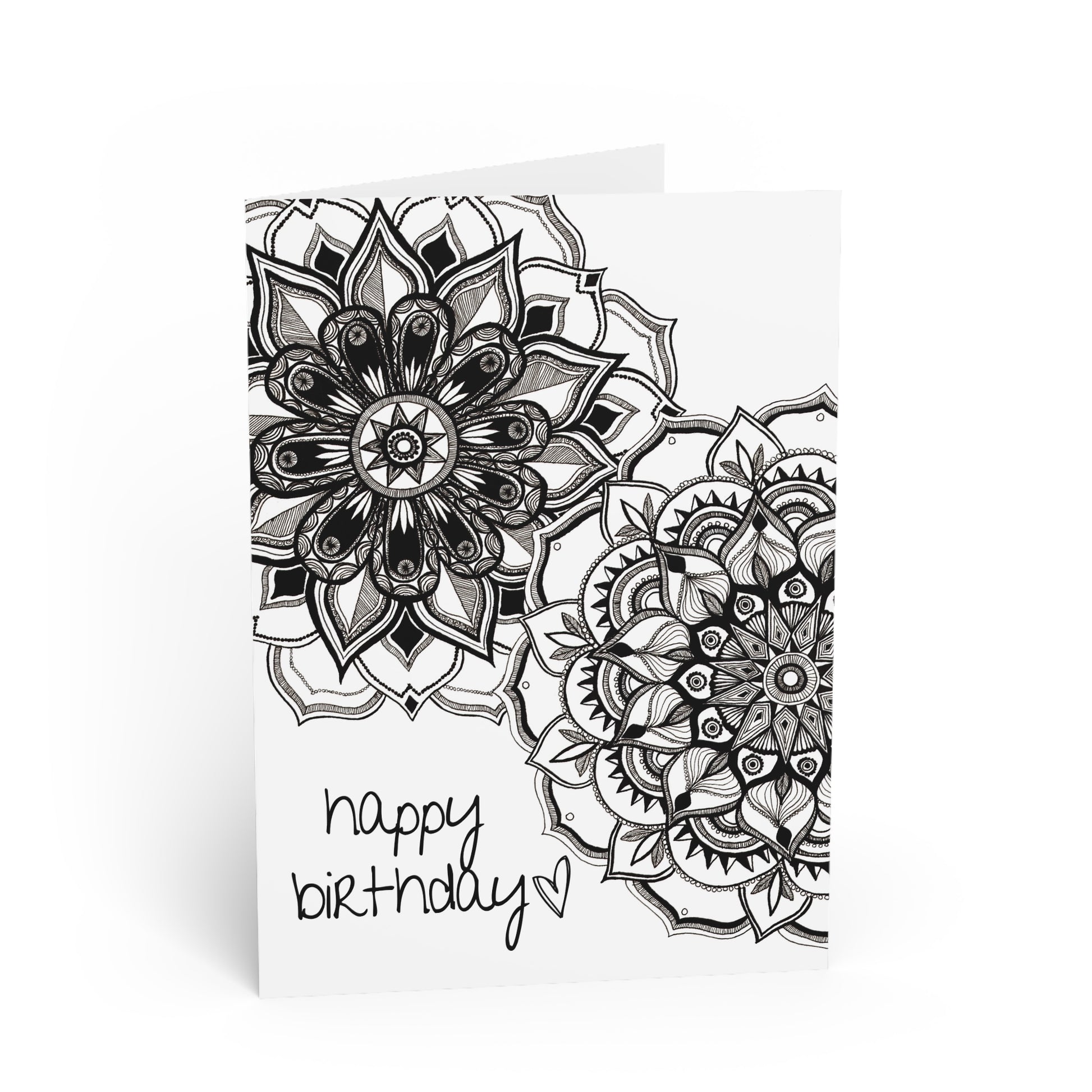 Mandala Blossoms “Happy Birthday” - 5x7 Birthday Card (XAOS)