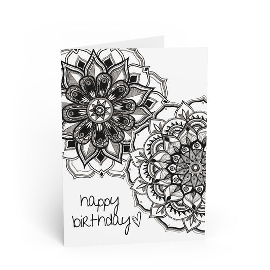 Mandala Blossoms “Happy Birthday” - 5x7 Birthday Card