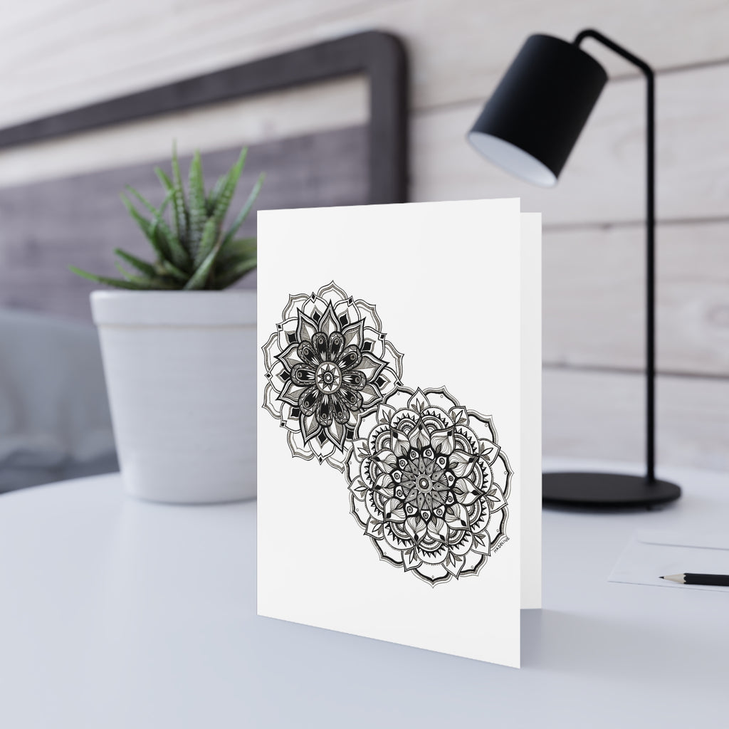 Mandala Blossoms - 5x7 Greeting Card
