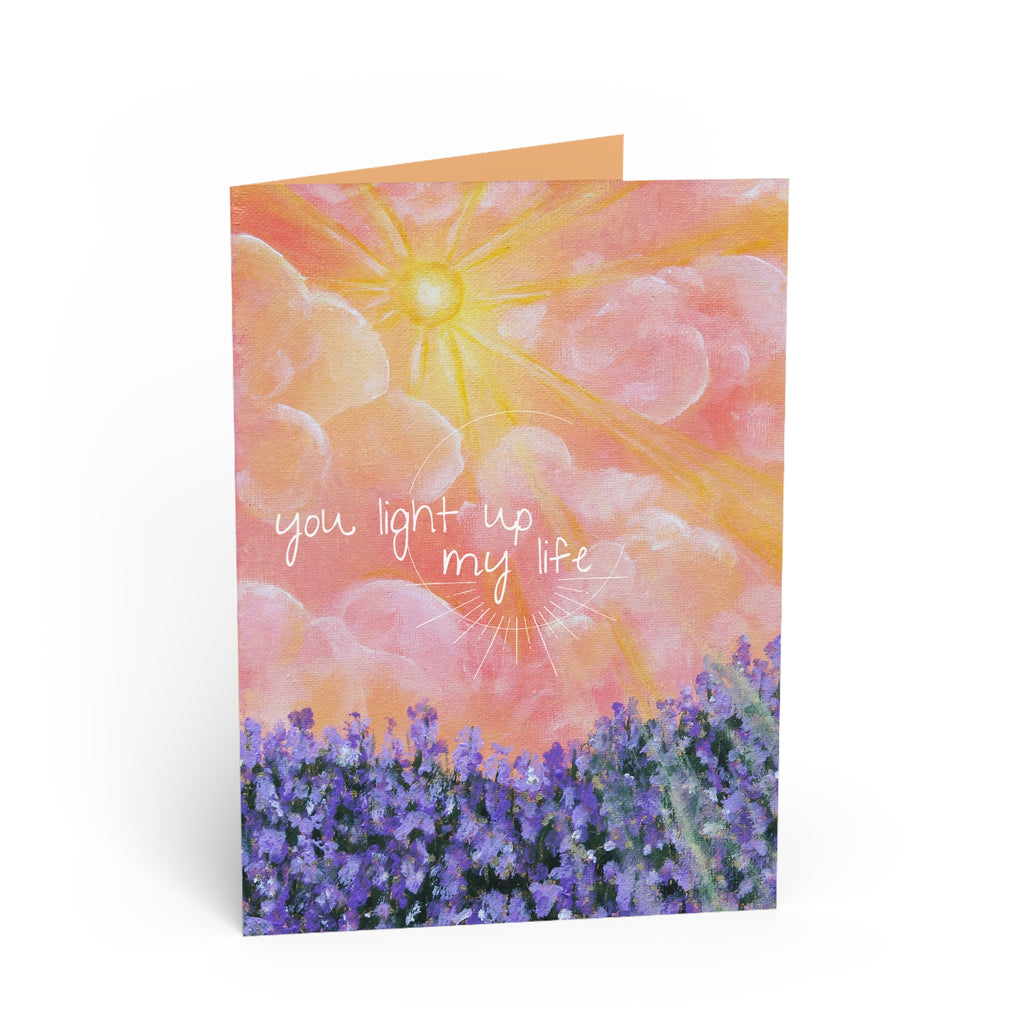 Lavender Light "You Light Up My Life" - 5x7 Greeting Card (XAOS)