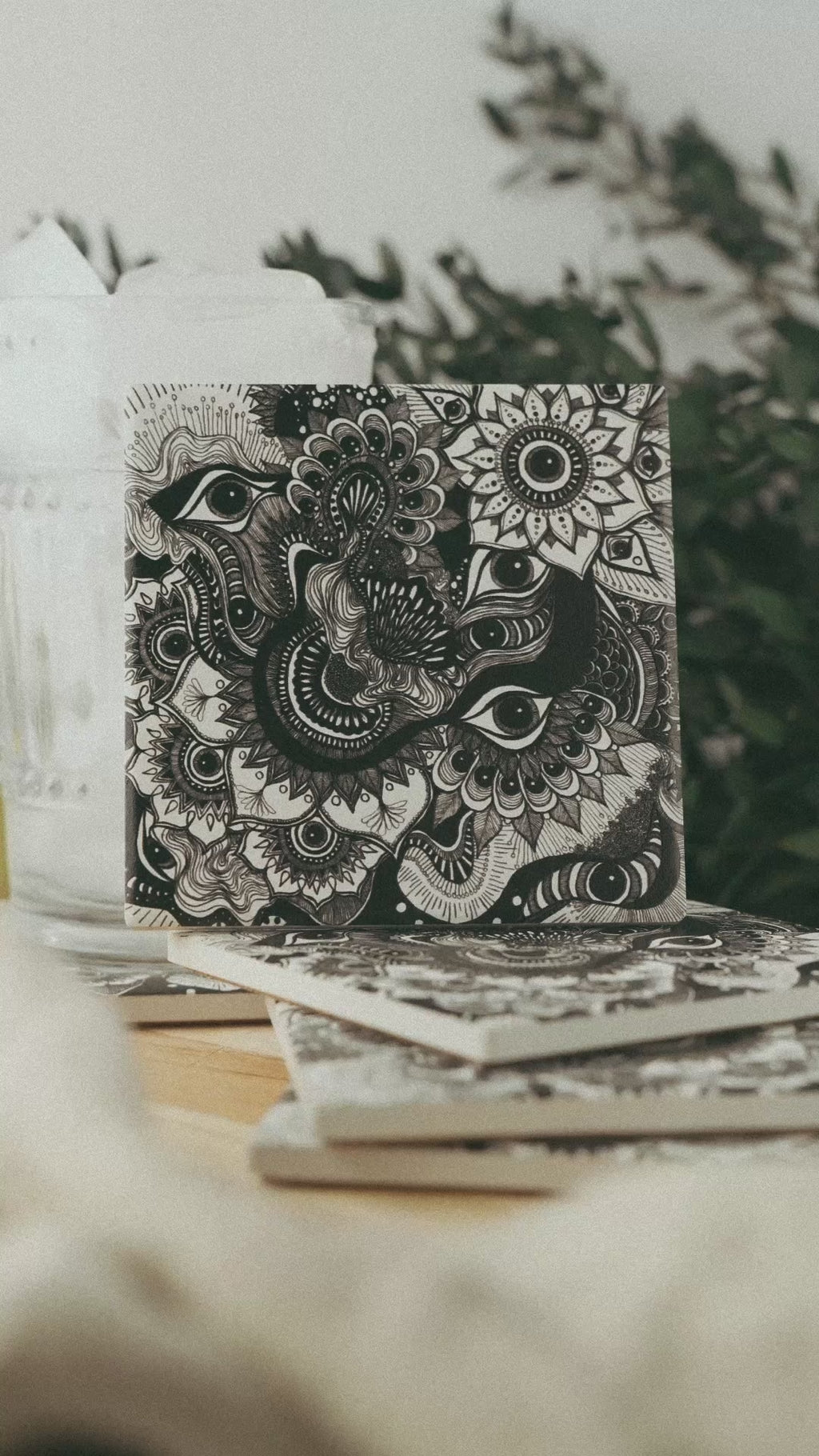 Garden of Eyes - Ceramic Coaster Set of 4