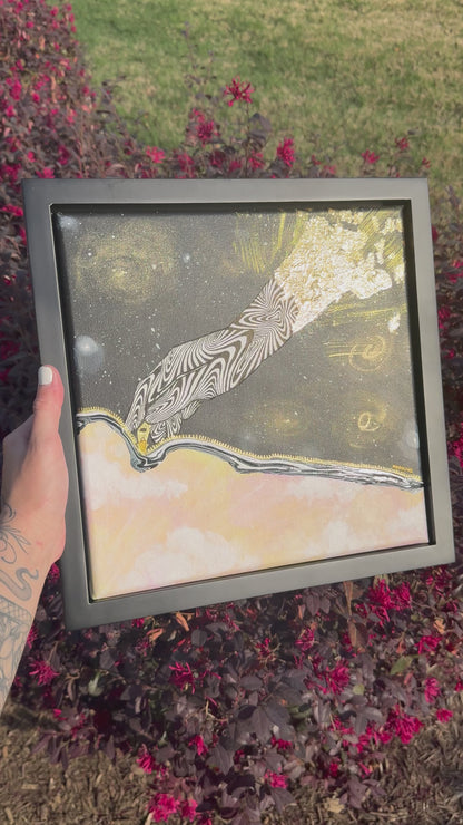 Beauty of Existence #3 - Original Framed Canvas 12x12