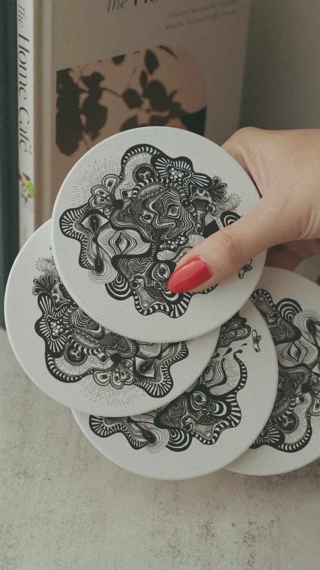 Vision Illusion - Ceramic Coaster Set of 4