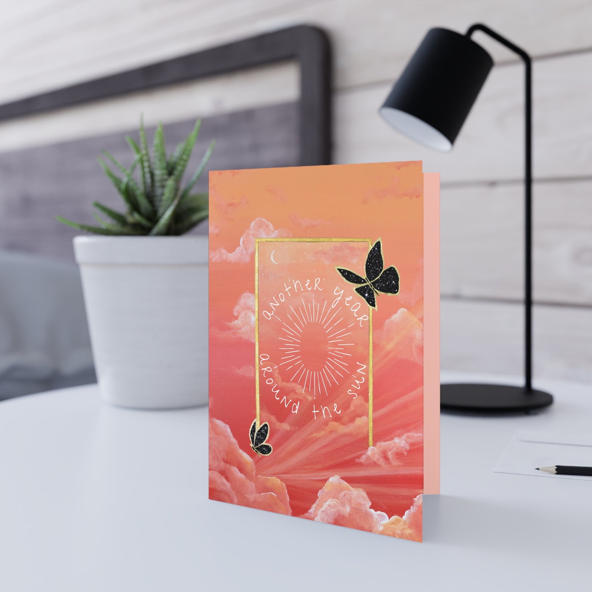 Universal Glow "Another Year Around The Sun" - 5x7 Birthday Card (XAOS)